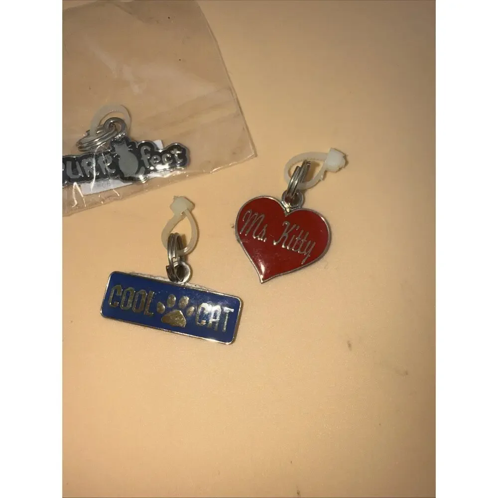 FOR Cats -Lot of 5 QualityEnamel Charm/Pendant Craft Jewelry Design